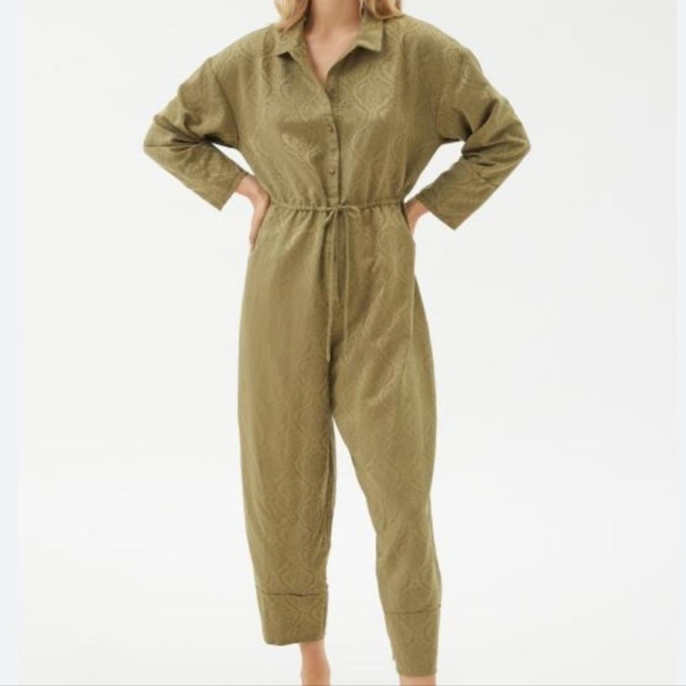 Urban Outfitters Green Floral Paisley Jumpsuit size XS